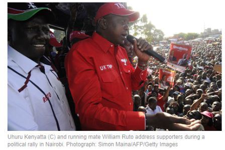 Kenyatta and Ruto in Nairobi
