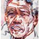 A portrait of Nelson Mandela