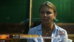 Correspondant Lara Logan in the 60 Minutes Ebola Report
